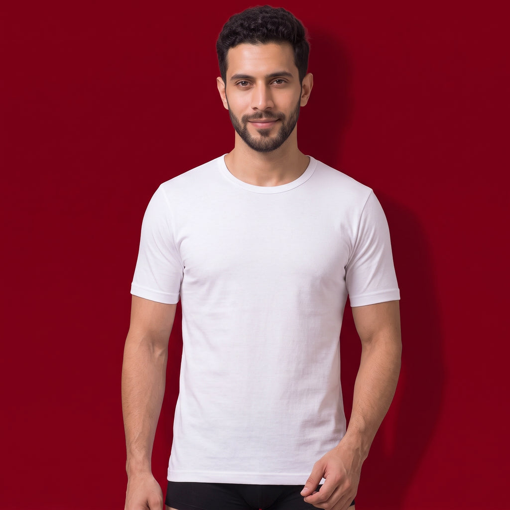 FABROi Gold Lilly Premium Cotton Vest – White